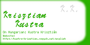 krisztian kustra business card